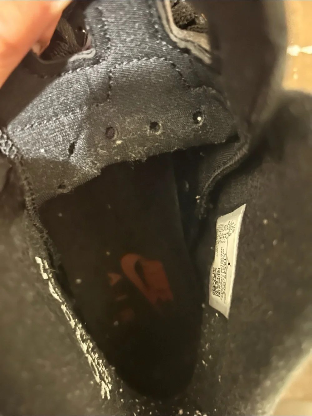 Jordan Black and Red High-Top Sneakers